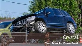  Presentation with car accident - Amazing slides having chehov-russia-august-25-2018 backdrop and a tawny brown colored foreground