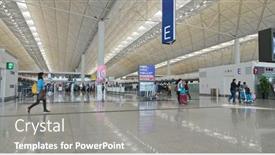  Presentation with hong kong airport - Beautiful PPT layouts featuring chek-lap-kok-hong-kong backdrop and a gray colored foreground