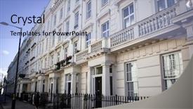  Presentation with beautiful houses - Cool new slides with chelsea - row of beautiful white edwardian backdrop and a light blue colored foreground