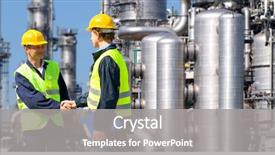  Presentation with petrochemical - Cool new PPT theme with chemical - two petrochemical contractors closing backdrop and a gray colored foreground