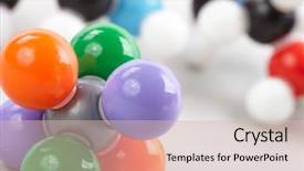  Presentation with bond - Colorful PPT layouts enhanced with chemical bond - molecular model backdrop and a soft green colored foreground