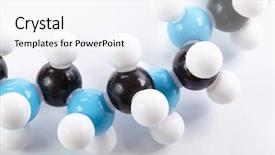  Presentation with molecular bond - Slides having chemical bond - molecular model background and a sky blue colored foreground