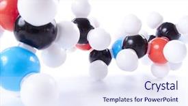  Presentation with molecular bond - Slide deck having chemical bond - molecular model background and a  colored foreground
