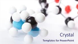  Presentation with molecular bond - PPT layouts having chemical bond - molecular model background and a sky blue colored foreground