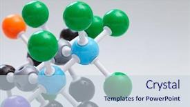  Presentation with molecular bond - Beautiful PPT theme featuring chemical bond - molecular model backdrop and a  colored foreground
