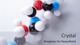  Presentation with bond - Audience pleasing presentation theme consisting of chemical bond - molecular model backdrop and a light gray colored foreground