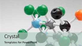  Presentation with molecular bond - Presentation design having chemical bond - molecular model background and a mint green colored foreground