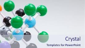  Presentation with bond - Beautiful PPT theme featuring chemical bond - molecular model backdrop and a  colored foreground