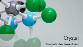  Presentation with molecular - Theme featuring chemical bond - molecular model background and a  colored foreground