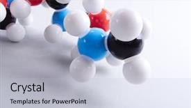 Presentation with molecular bond - Audience pleasing presentation theme consisting of chemical bond - molecular model backdrop and a light gray colored foreground