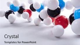  Presentation with bond - Slide set enhanced with chemical bond - molecular model background and a light gray colored foreground