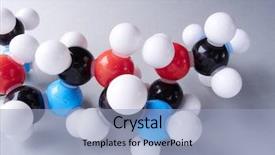  Presentation with molecular bond - Slide deck enhanced with chemical bond - molecular model background and a light blue colored foreground