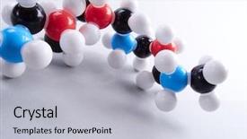  Presentation with molecular bond - Audience pleasing PPT theme consisting of chemical bond - molecular model backdrop and a light gray colored foreground