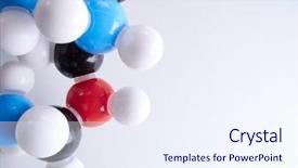 Presentation with molecular bond - Amazing PPT theme having chemical bond - molecular model backdrop and a sky blue colored foreground