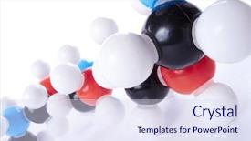  Presentation with molecular bond - Beautiful slide set featuring chemical bond - molecular model backdrop and a sky blue colored foreground