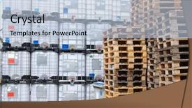  Presentation with chemical safety - PPT theme with chemical container and wooden pallets background and a light blue colored foreground