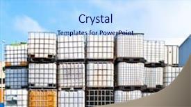  Presentation with chemical safety - Theme having chemical container on a storage background and a light blue colored foreground