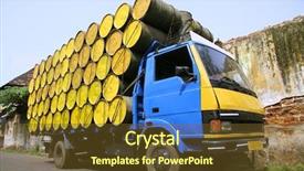  Presentation with barrels - Cool new presentation with barrels stacked atop truck south backdrop and a tawny brown colored foreground