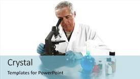  Presentation with mankind - PPT theme consisting of toxic elements - medical research scientist or chemist background and a light blue colored foreground