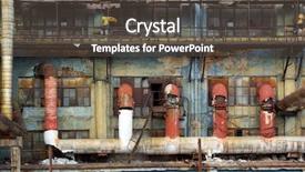  Presentation with element - Presentation theme consisting of old factory element of design background and a dark gray colored foreground