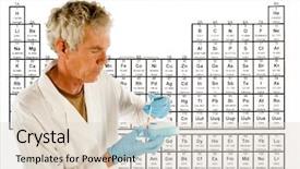  Presentation with chemical elements - Beautiful slide deck featuring chemical engineer or doctor backdrop and a lemonade colored foreground