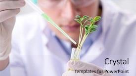  Presentation with engineering chemical - Slide deck consisting of chemical engineering - biotechnology concept with scientist background and a sky blue colored foreground