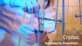  Presentation with laboratory equipment - Colorful PPT layouts enhanced with chemical engineering - medical assistant working on traditional backdrop and a red colored foreground