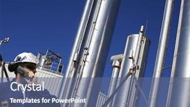  Presentation with engineering chemical - Cool new presentation design with chemical engineering - oil and gas engineer backdrop and a ocean colored foreground