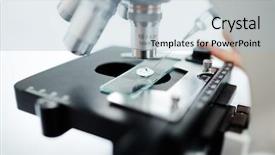  Presentation with chemical experiment - Theme with chemical experiment background and a light blue colored foreground