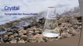  Presentation with oil and water chemical - Beautiful PPT layouts featuring chemical flask with water lake backdrop and a lemonade colored foreground