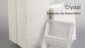  Presentation with chemical - Cool new PPT theme with chemical food - stack of styrofoam meal box backdrop and a light gray colored foreground