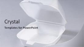  Presentation with chemical - Beautiful theme featuring chemical food - styrofoam meal box backdrop and a light gray colored foreground