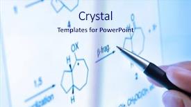  Presentation with chemical - Slide deck consisting of chemical formula on computer screen background and a sky blue colored foreground