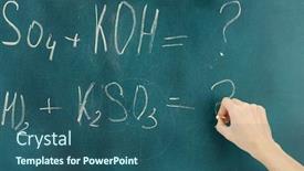  Presentation with chemical - Cool new presentation design with chemical-formula-written-on-blackboard backdrop and a ocean colored foreground