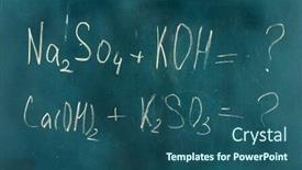  Presentation with chemical - Presentation having chemical-formula-written-on-blackboard background and a ocean colored foreground