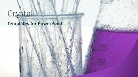  Presentation with chemical - Audience pleasing presentation theme consisting of chemical-glass backdrop and a sky blue colored foreground