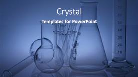  Presentation with chemical - Colorful presentation theme enhanced with chemical-glassware backdrop and a ocean colored foreground