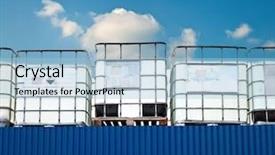  Presentation with chemical safety - Beautiful presentation design featuring chemical ibc container backdrop and a light blue colored foreground