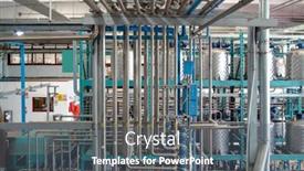  Presentation with paint industry - PPT theme featuring chemical-industry-pipes-and-steel background and a ocean colored foreground