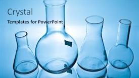  Presentation with laboratory equipment - Amazing theme having chemical laboratory equipment backdrop and a light blue colored foreground