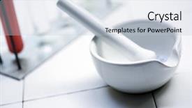  Presentation with laboratory chemical - Cool new presentation theme with chemical-laboratory-utensils-background-mortar backdrop and a lemonade colored foreground