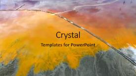  Presentation with montana - Presentation design with chemical leak - flooded and abandoned village background and a gold colored foreground