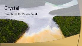  Presentation with abandoned - Amazing presentation theme having chemical leak - flooded and abandoned village backdrop and a sky blue colored foreground