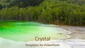  Presentation with montana - Beautiful presentation theme featuring chemical leak - flooded and abandoned village backdrop and a soft green colored foreground