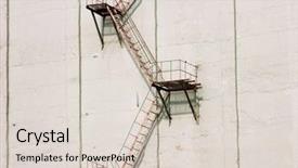  Presentation with grungy white concrete wall - Colorful presentation design enhanced with chemical peel - old grunge stairs over white backdrop and a lemonade colored foreground
