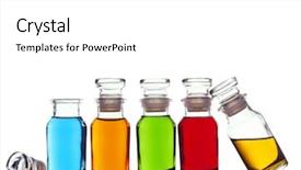  Presentation with oils - Slide deck enhanced with chemical product - bottles with essential oils isolated background and a white colored foreground