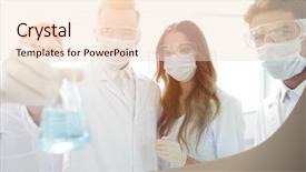  Presentation with chemical - Cool new slide set with chemical properties - background image of the healthcare backdrop and a  colored foreground