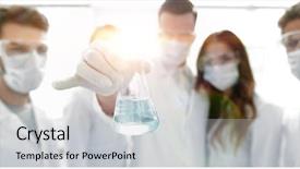  Presentation with chemical - Presentation theme featuring chemical properties - background image of the healthcare background and a  colored foreground