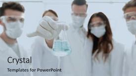  Presentation with chemical - PPT theme featuring chemical properties - background image of the healthcare background and a  colored foreground