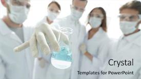  Presentation with chemical - Cool new slides with chemical properties - background image of the healthcare backdrop and a  colored foreground